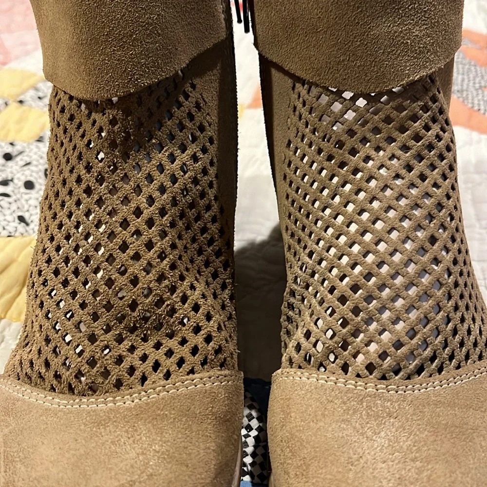 Roan by Bed|Stu Houlton Ankle Boots Perforated Suede Leather - Picture 3 of 11